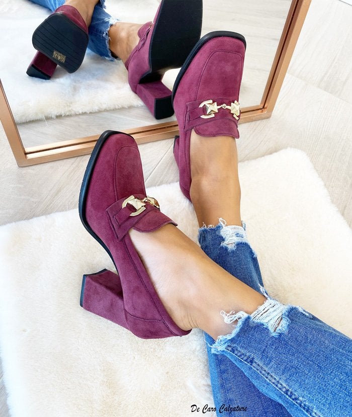 Pantofole Mokkers Emily Stile Mocassino, Pelle Blu Navy, Interno In Lana, Suola TPR, Donna 41 - 5