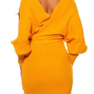 vestito-scollo-a-v-senape1