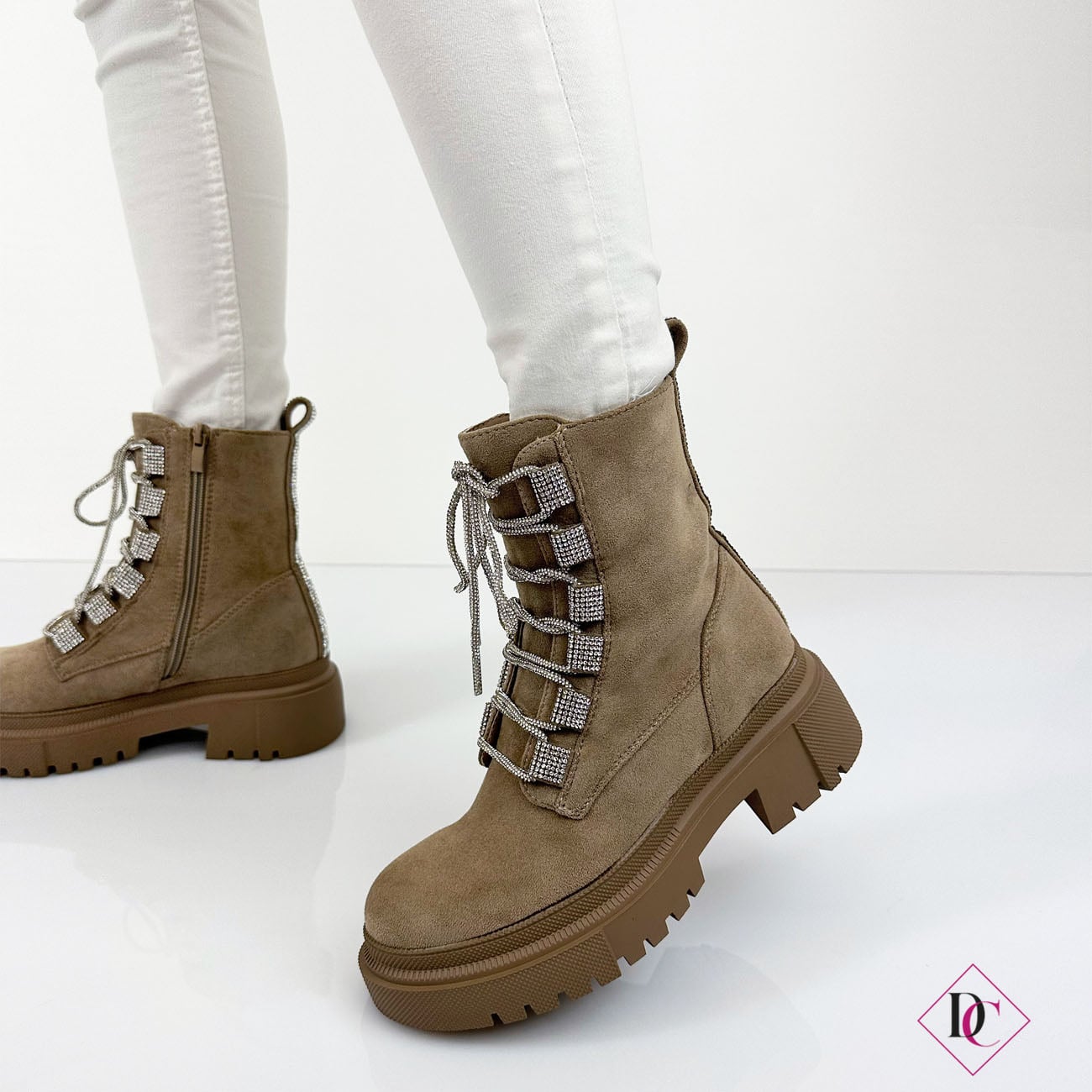 GIOSEPPO Ampass Stivaletti Bassi Donna In Pelle, Stile Cowboy Craftcore, Tacco E Suola In Gomma, Plantare Imbottito, Marrone