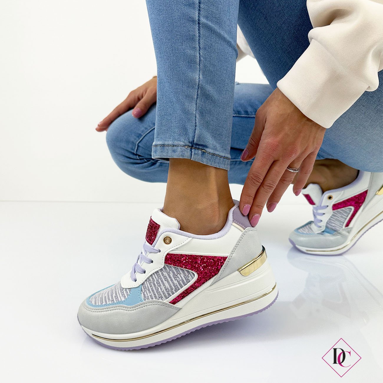Scarpe Da Ginnastica Donna Fabulous Fabs – Sneakers Con Zeppa, Comode E Eleganti