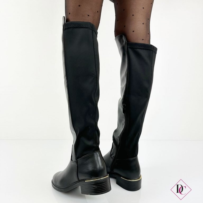 knee stivali bassi elasticizzati
