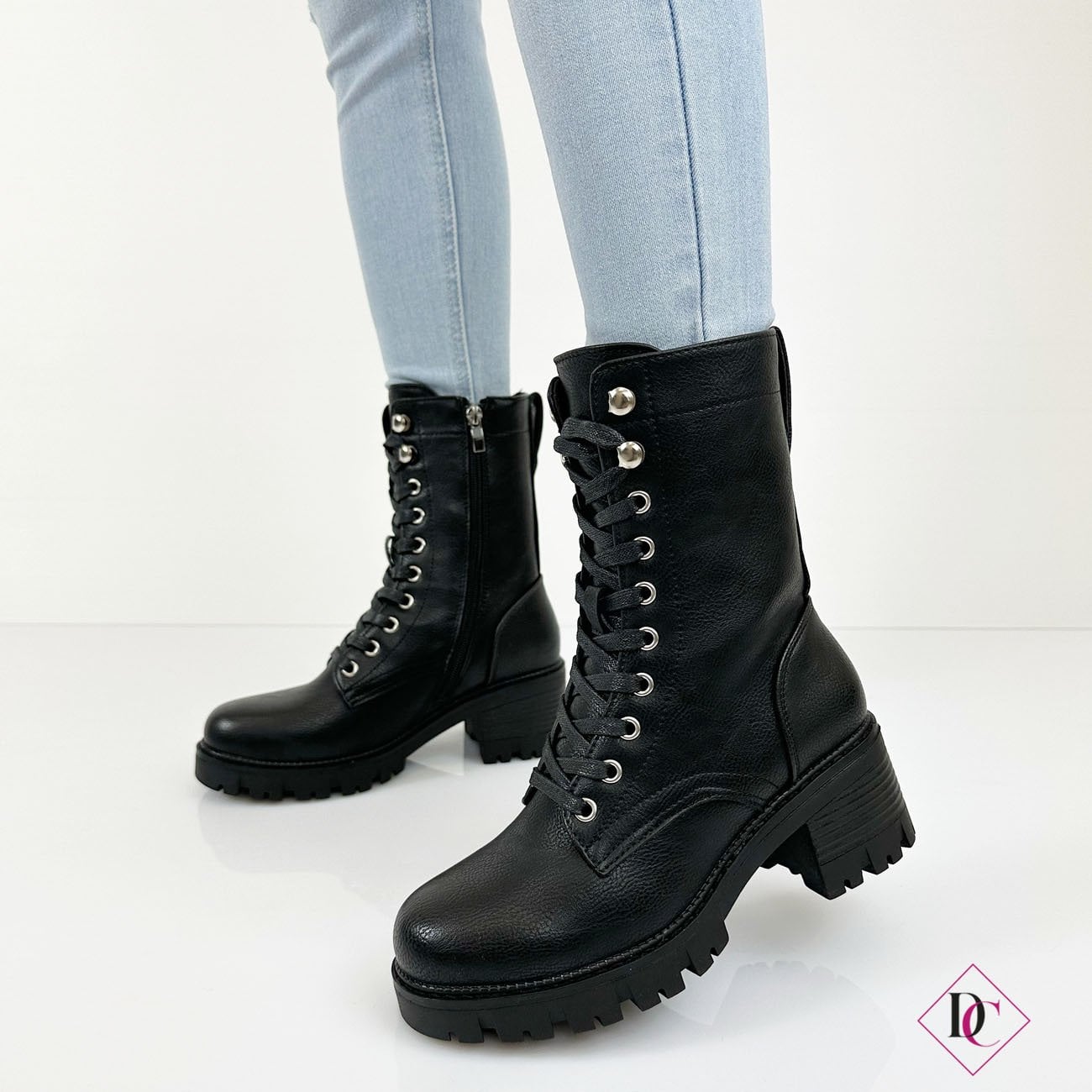 Miss Grant Anfibi  70084 con lacci e zip
