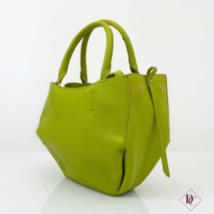 borsa verde shopper grande con tracolla de caro 1