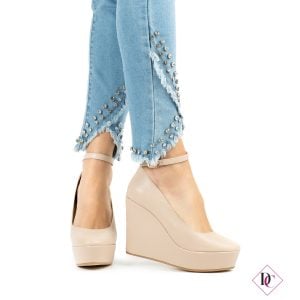 sandali nude con zeppa alta punta chiusa con cinturino de caro calzature 1 (2)