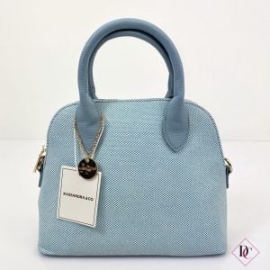Sommer-Kofferraumtasche aus hellblauem Canvas mit Schultergurt von Caro Calcio 5