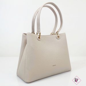 borsa elegante beige shopper grande con tasche interne de caro 2