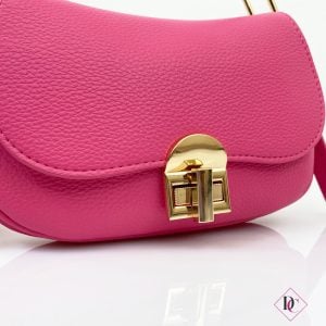 borsa fucsia elagante pochette con tracolla de caro 4