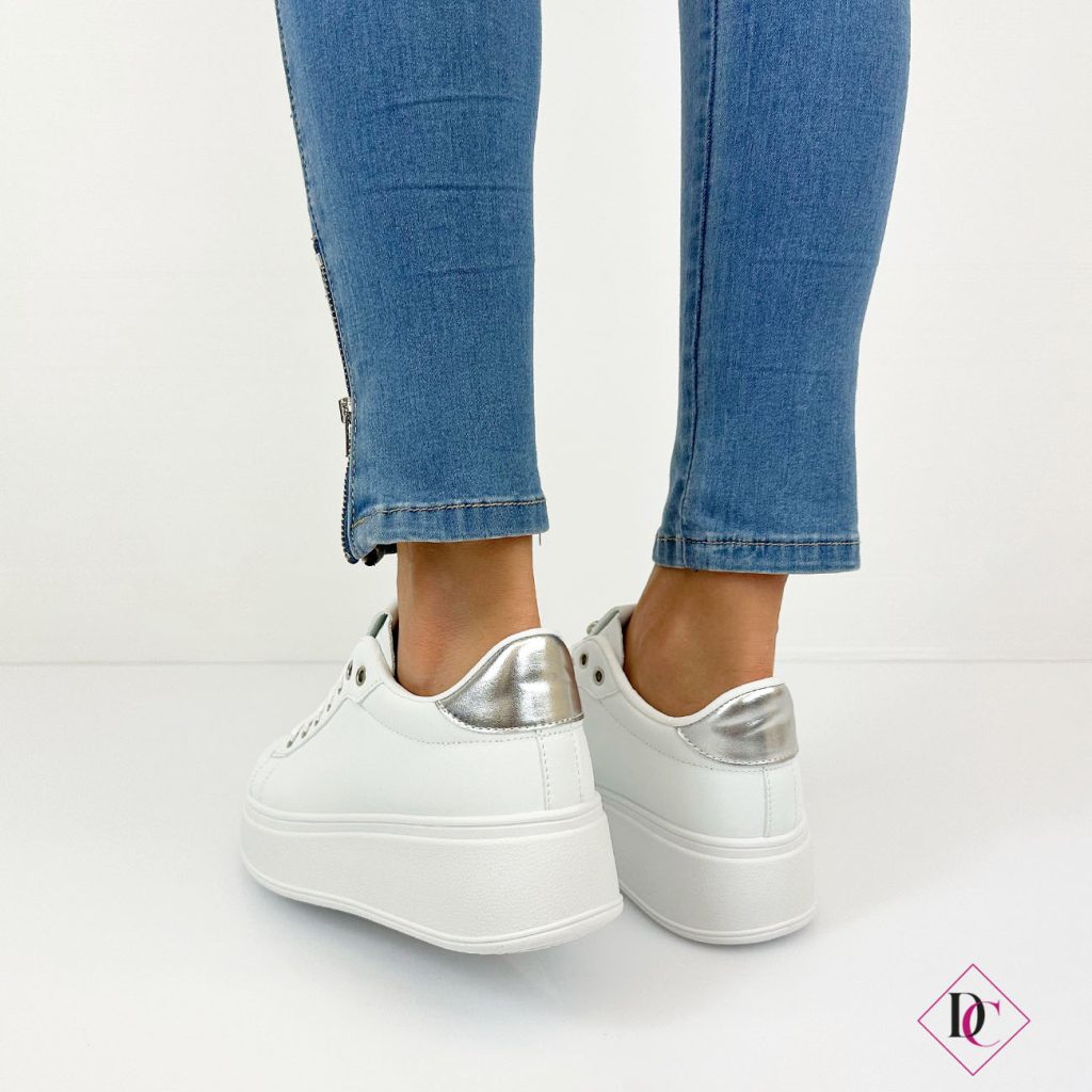 Tamaris Sneakers con zeppa 23727-42 donna argento online | Italia