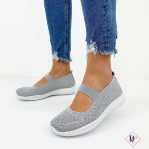 sneakers estive elasticizzate grigio ballerine sportive de caro calzature
