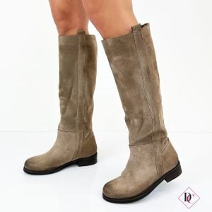Grafferty classic low heel calf boots in real leather