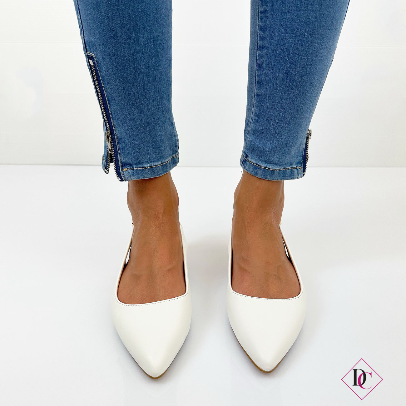 Ballerine Janet D collet Slingback Con Tacco Basso Ballerine Janet D collet Slingback Con Tacco Basso