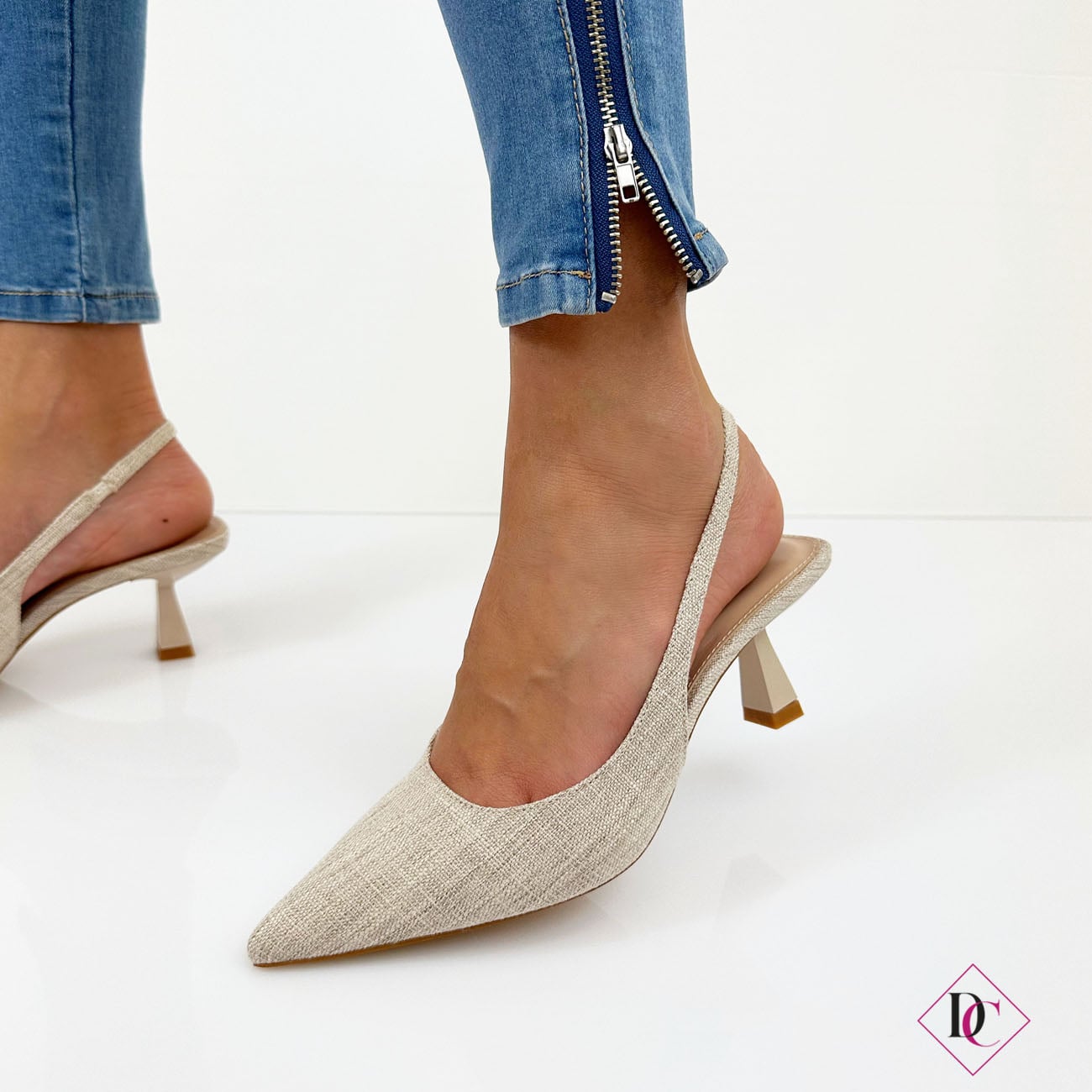 MARCO TOZZI Décolleté Slingback Donna Punta - Scarpe Vegane Con Suola Feel Me - Collezione Elegante E Comoda - Vestibilità F Per Piedi Normali/stretti