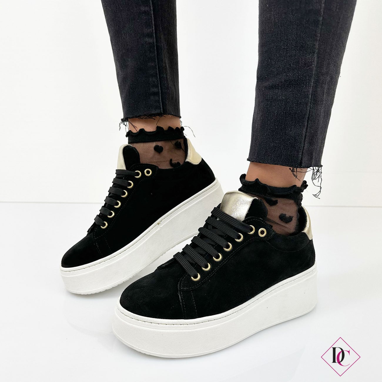 ANUFER Womens Goth Punk High Top Platform Chunky Italia
