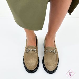 mocassini eleganti camoscio tortora vera pelle made in italy de caro calzature 1