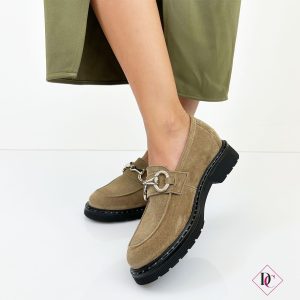 mocassini eleganti camoscio tortora vera pelle made in italy de caro calzature 3