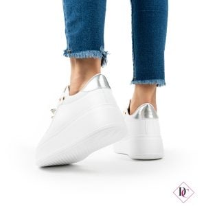 sneakers bianche con gioielli blu zeppa platform in gomma de caro calzature (1)