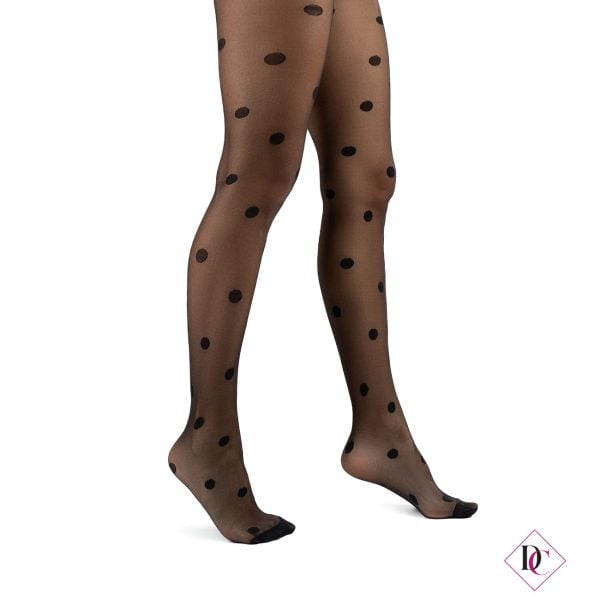 black polka dot tights sheer tights fashion de caro footwear (2)