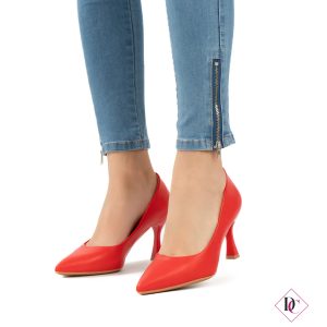 décolleté classico elegante rosso tacco alto de caro calzature (2)