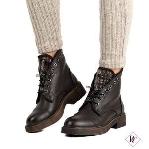 stivaletti bassi testa di moro anfibi eleganti tacco comodo de caro calzature (2)