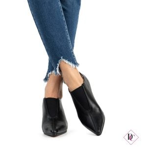 tronchetti neri caviglia bassa con elastico tacco alto de caro calzature (3)