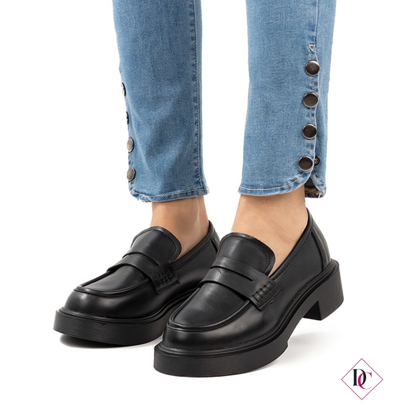 Mocassini da guida da donna, casual, comodi, in vera pelle, classici, alla moda, veneziani, senza lacci, mocassini bassi, Navy Grainy/Punto a contrasto, 41.5 EU