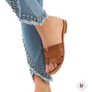 sandali bassi cuoio vera pelle ciabattine de caro calzature (3)