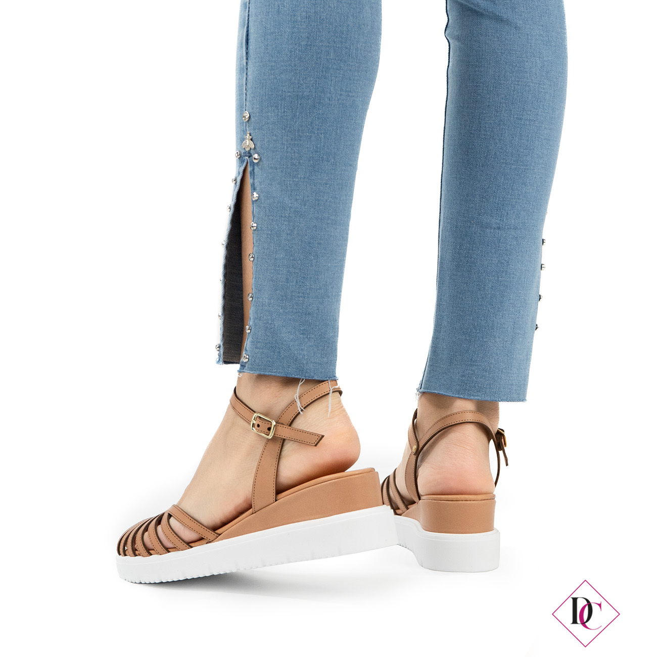 Sandali mules in pelle scamosciata Donna, Beige | TWINSET Milano