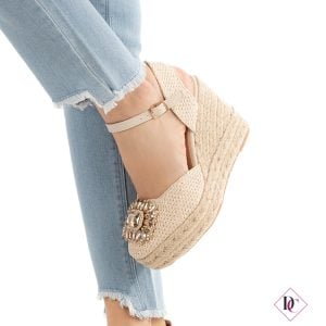 sandali alti beige espadrillas con zeppa in corda e punta chiusa de caro calzature (4)