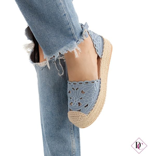 sandali bassi espadrillas blu con cinturino alla caviglia de caro calzature (4)