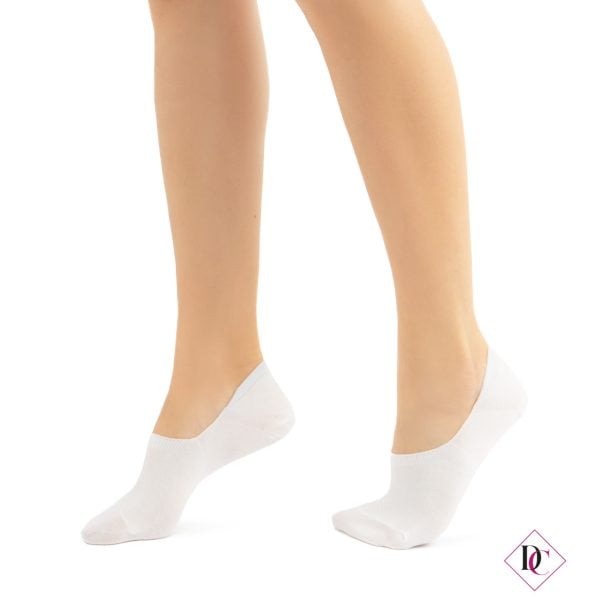 calzini bianchi in cotone fantasmini scollati de caro calzature (2)