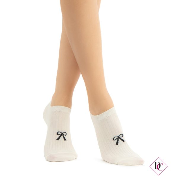 calzini elasticizzati fantasmini in cotone beige de caro calzature (1)