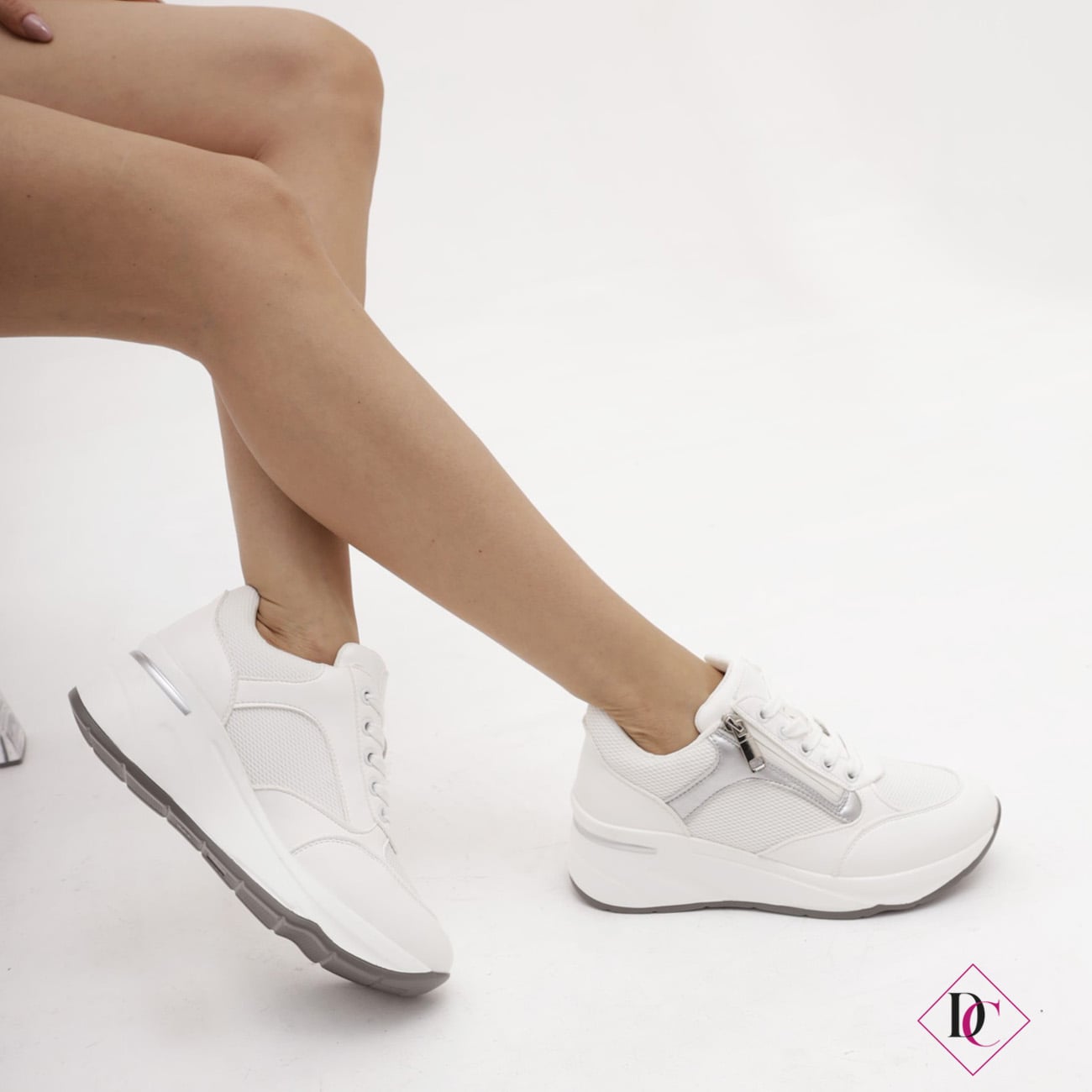 Pédiconfort Sneakers alte con zip e lacci donna - Made in Paradis