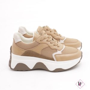 sneakers cuoio primavera estate con zeppa alta de caro calzature 2