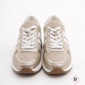 sneakers eleganti oro con zeppa comoda de caro calzature 2