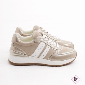 sneakers eleganti oro con zeppa comoda de caro calzature