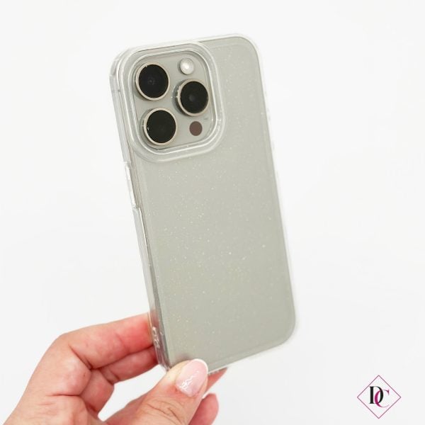 cover cellulare custodia smartphone trasparente brillantinata 2