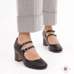 décolleté mary jane con pianta larga e tacco comodo de caro calzature 2