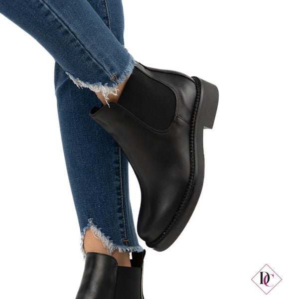 stivaletti bassi neri vera pelle beatles de caro calzature (5)