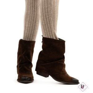 stivali texani alla caviglia camoscio marrone de caro calzature (3)