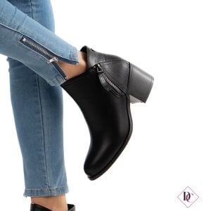 elegante schwarze Stiefelette mit bequemem Absatz für den täglichen Gebrauch von De Caro footwear 5
