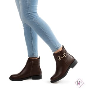 stivaletti bassi marrone alla caviglia eleganti de caro calzature (2)