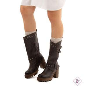 stivali marrone anfibi con tacco alto e gambale ampio de caro calzature (2)