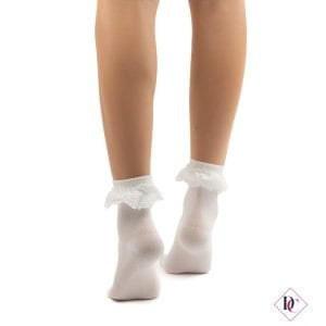 calzini bianchi elasticizzati con orlo in pizzo de caro calzature (2)