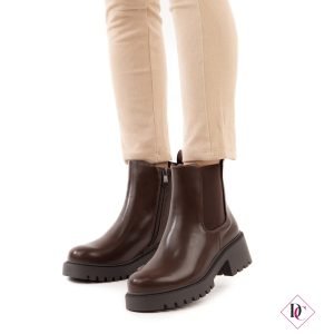 anfibi marrone 2 in 1 beatles tacco comodo de caro calzature (2)