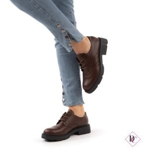 scarpe inglesine con lacci marrone de caro calzature (3)