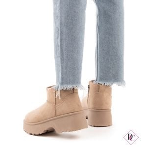 scarponcini caldi khaki con pelliccia interna de caro calzature (3)