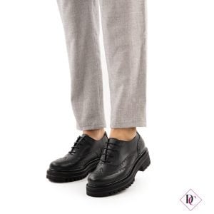 elegant sneakers in genuine black English leather from De Caro footwear (2)