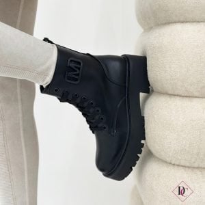 anfibi neri con lacci tacco basso Marc Ellis De Caro Calzature 2