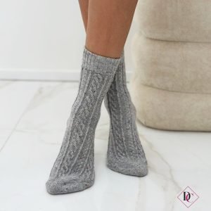 calzini caldi grigio lana de caro calzature 1