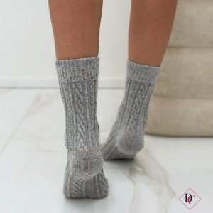 calzini caldi grigio lana de caro calzature 2